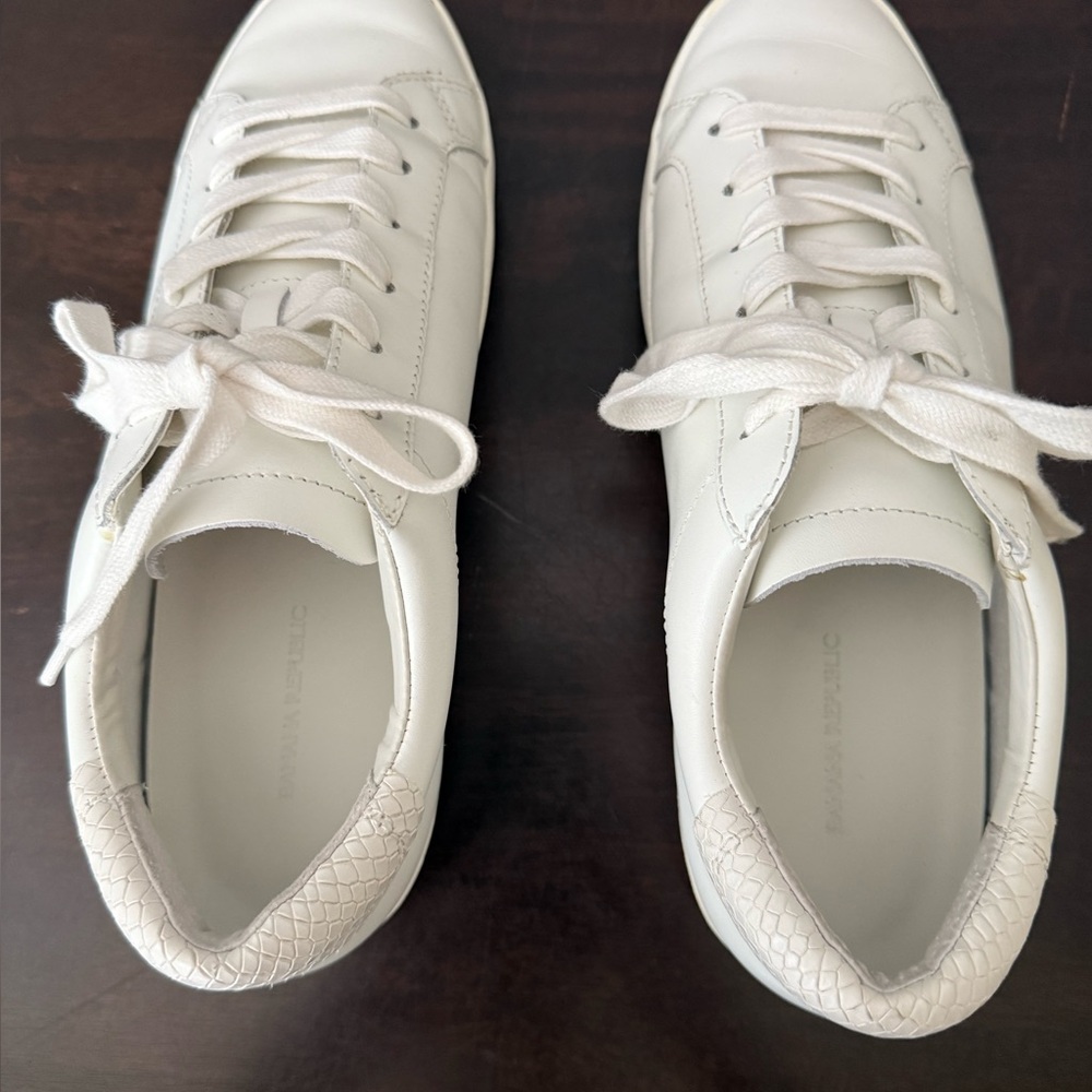 Banana Republic White Lace-Up Sneakers - Picture 2 of 9